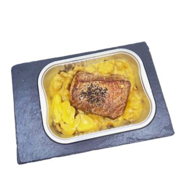 RUMSTEAK 250 GR MET CHAMPIGNON ROOM SAUS