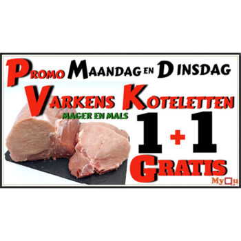 Varkens Koteletten - MAANDAG EN DINSDAG 1+1 GRATIS